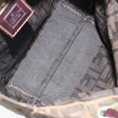 FENDI Zucca Canvas Hand Bag Black Brown Auth BA7544-11