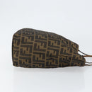 FENDI Zucca Canvas Hand Bag Black Brown Auth BA7544-3