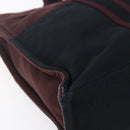 HERMES Fourre Tout MM Hand Bag Canvas Bordeaux Black Auth BA7546-11