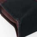 HERMES Fourre Tout MM Hand Bag Canvas Bordeaux Black Auth BA7546-13