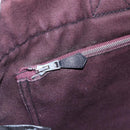 HERMES Fourre Tout MM Hand Bag Canvas Bordeaux Black Auth BA7546-14