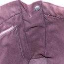 HERMES Fourre Tout MM Hand Bag Canvas Bordeaux Black Auth BA7546-16