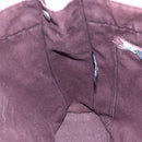 HERMES Fourre Tout MM Hand Bag Canvas Bordeaux Black Auth BA7546-17