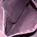 HERMES Fourre Tout MM Hand Bag Canvas Bordeaux Black Auth BA7546-18