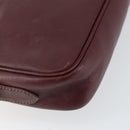 CARTIER Must Line Shoulder Bag Leather Bordeaux Gold Auth BA7547-16