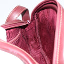 CARTIER Must Line Shoulder Bag Leather Bordeaux Gold Auth BA7547-20