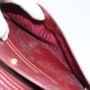 CARTIER Must Line Shoulder Bag Leather Bordeaux Gold Auth BA7547-12