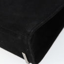 Salvatore Ferragamo Hand Bag Suede Black Silver Auth BA7548-12