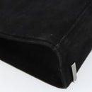 Salvatore Ferragamo Hand Bag Suede Black Silver Auth BA7548-13