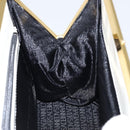 Gianni Versace Hand Bag Leather White Gold Auth BA7549-18