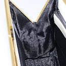 Gianni Versace Hand Bag Leather White Gold Auth BA7549-19