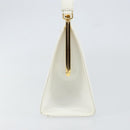 Gianni Versace Hand Bag Leather White Gold Auth BA7549-5