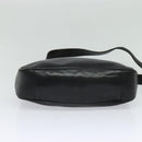 GUCCI Bamboo Hand Bag Leather 2way Black Gold 001 3444 1638 Auth BA755-5