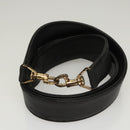 GUCCI Bamboo Hand Bag Leather 2way Black Gold 001 3444 1638 Auth BA755-22