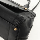 Chloe Alice Hand Bag Leather 2way Black Gold Auth BA7550-17