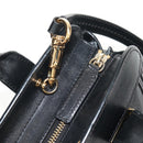 Chloe Alice Hand Bag Leather 2way Black Gold Auth BA7550-10
