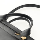 Chloe Alice Hand Bag Leather 2way Black Gold Auth BA7550-14