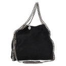 Stella MacCartney Chain Falabella Bag Polyester Black Silver 371223 Auth BA7551-1