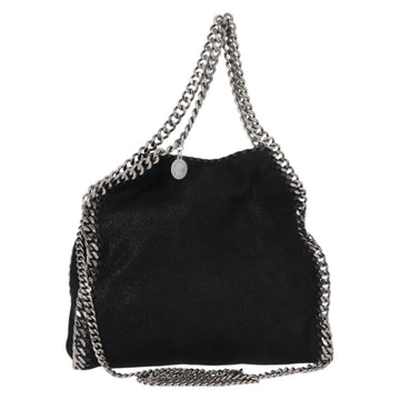Stella MacCartney Chain Falabella Bag Polyester Black Silver 371223 Auth BA7551