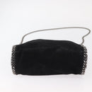 Stella MacCartney Chain Falabella Bag Polyester Black Silver 371223 Auth BA7551-5