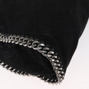 Stella MacCartney Chain Falabella Bag Polyester Black Silver 371223 Auth BA7551-15