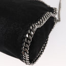 Stella MacCartney Chain Falabella Bag Polyester Black Silver 371223 Auth BA7551-16