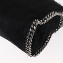 Stella MacCartney Chain Falabella Bag Polyester Black Silver 371223 Auth BA7551-10