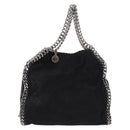 Stella MacCartney Chain Falabella Bag Polyester Black Silver 371223 Auth BA7551-13