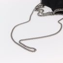 Stella MacCartney Chain Falabella Bag Polyester Black Silver 371223 Auth BA7551-9