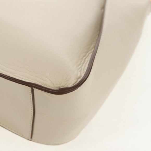 Stella MacCartney Shoulder Bag Leather Beige gold Auth BA7552