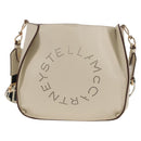 Stella MacCartney Shoulder Bag Leather Beige gold Auth BA7552-13