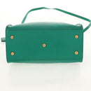 SAINT LAURENT Y Line Petit Kabas Bag Leather Green Gold 311210 Auth BA7553-6