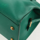 SAINT LAURENT Y Line Petit Kabas Bag Leather Green Gold 311210 Auth BA7553-19