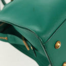 SAINT LAURENT Y Line Petit Kabas Bag Leather Green Gold 311210 Auth BA7553-20