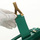 SAINT LAURENT Y Line Petit Kabas Bag Leather Green Gold 311210 Auth BA7553-24