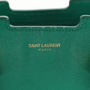 SAINT LAURENT Y Line Petit Kabas Bag Leather Green Gold 311210 Auth BA7553-26