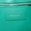 SAINT LAURENT Y Line Petit Kabas Bag Leather Green Gold 311210 Auth BA7553-27