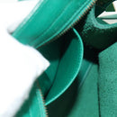 SAINT LAURENT Y Line Petit Kabas Bag Leather Green Gold 311210 Auth BA7553-30