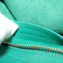 SAINT LAURENT Y Line Petit Kabas Bag Leather Green Gold 311210 Auth BA7553-12