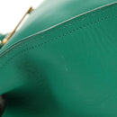 SAINT LAURENT Y Line Petit Kabas Bag Leather Green Gold 311210 Auth BA7553-4