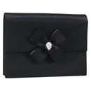 SAINT LAURENT Clutch Bag Satin Black Auth BA7554-1