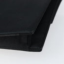 SAINT LAURENT Clutch Bag Satin Black Auth BA7554-15