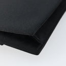 SAINT LAURENT Clutch Bag Satin Black Auth BA7554-16
