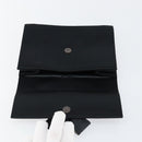 SAINT LAURENT Clutch Bag Satin Black Auth BA7554-9