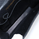 SAINT LAURENT Clutch Bag Satin Black Auth BA7554-11