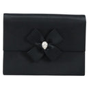 SAINT LAURENT Clutch Bag Satin Black Auth BA7554-13
