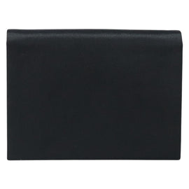 SAINT LAURENT Clutch Bag Satin Black Auth BA7554 - 0