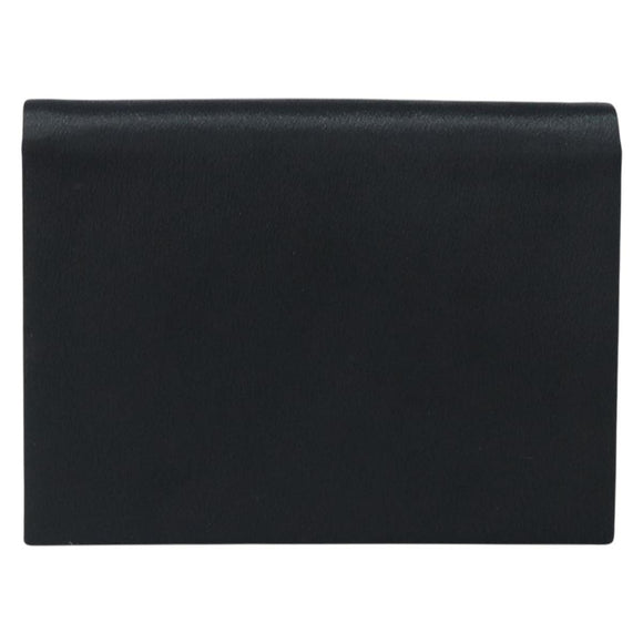 SAINT LAURENT Clutch Bag Satin Black Auth BA7554