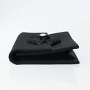 SAINT LAURENT Clutch Bag Satin Black Auth BA7554-4