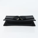 SAINT LAURENT Clutch Bag Satin Black Auth BA7554-6